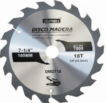 DMD718 – DISCO MADERA 180x18T